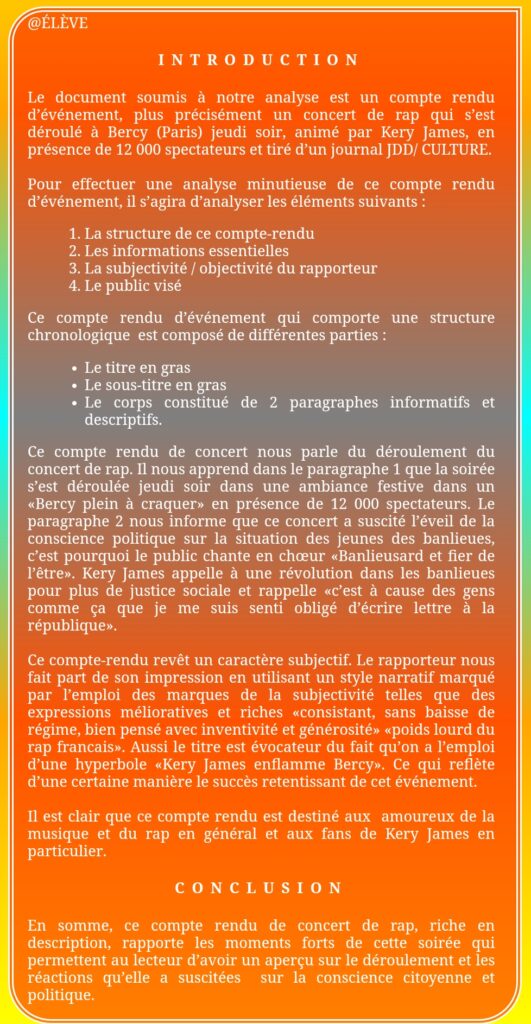 Comment analyser un compte-rendu d’événement ?